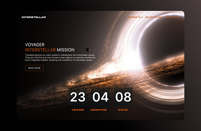 Countdown Timer- DailyUI #014 countdown countdown timer interstellar nasa space timer