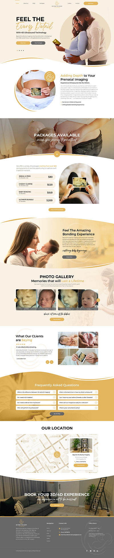 3D/4D Ultrasound Clinic Website branding graphic design logo ui
