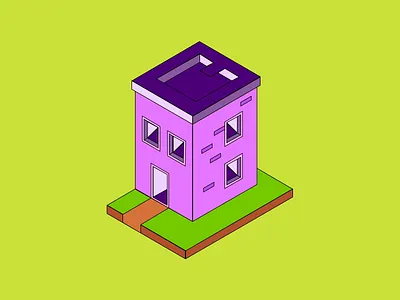 Isometric House Ilustration 2d art flat flaticon graphic design graphicdesign house icon illustration isometric ui vector