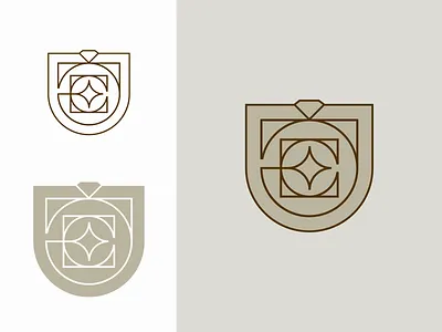 JE diamond fashion gold icon je jewelery letter logo monogram ring