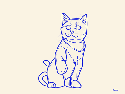 Line art Cat animal cat cats cute download flat design ink line art vector