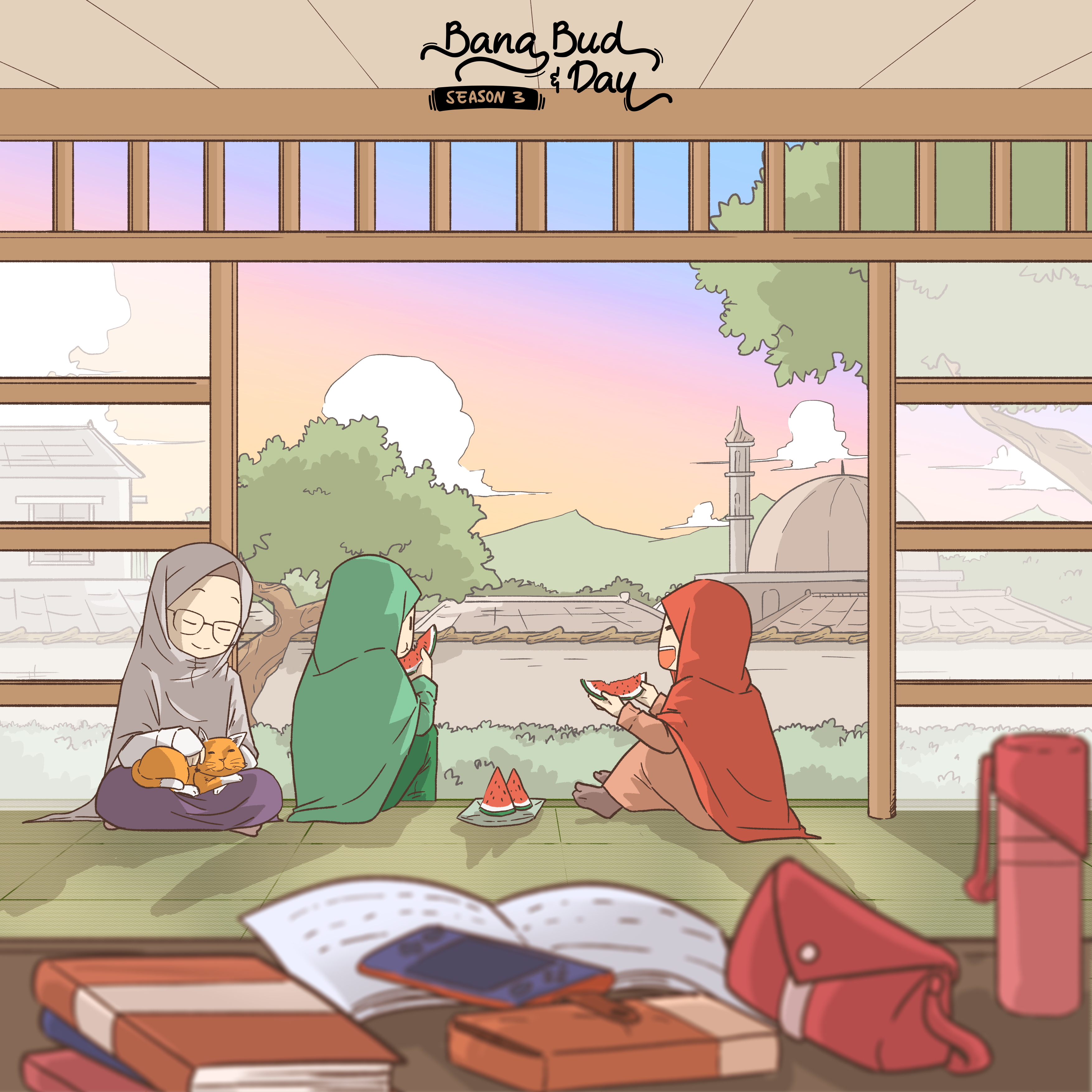 Evening Before Iftar art artist artwork cartoon character character design comic design graphic design illustration manga