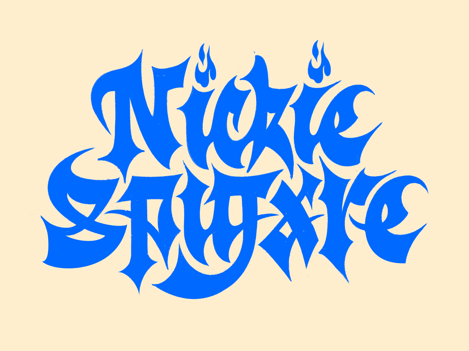 Nickie Spitfxre – wordmark concept calligraphy lettering logotype sketch typography