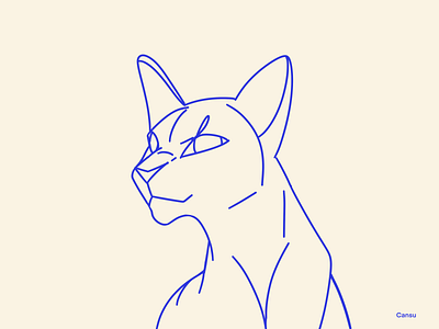 Line art Cat animal cat cats cougar cute flat design free download illustration ink leopard line art lioness
