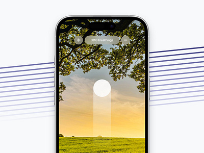 Dynamic Blur Effect app application blur breathing breaths button cardiac clean coherence dynamic effect header heart ios iphone label light meditation screen