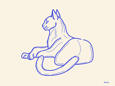 Line art Cat cat cats chill cougar drawing feline flat design free download illustration line art lioness vector