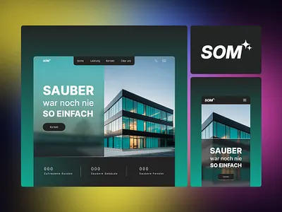 Webdesign - B2B Cleaning Service branding clean design logo modern website responsive design ui ux webdesign webflow