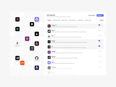 Add integrations — Untitled UI integrations onboarding product design sign up signup ui design user interface
