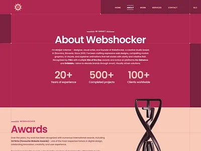 About [ Webshocker ] about agency animation artist awards clients intro studio ui ux web design webshocker website
