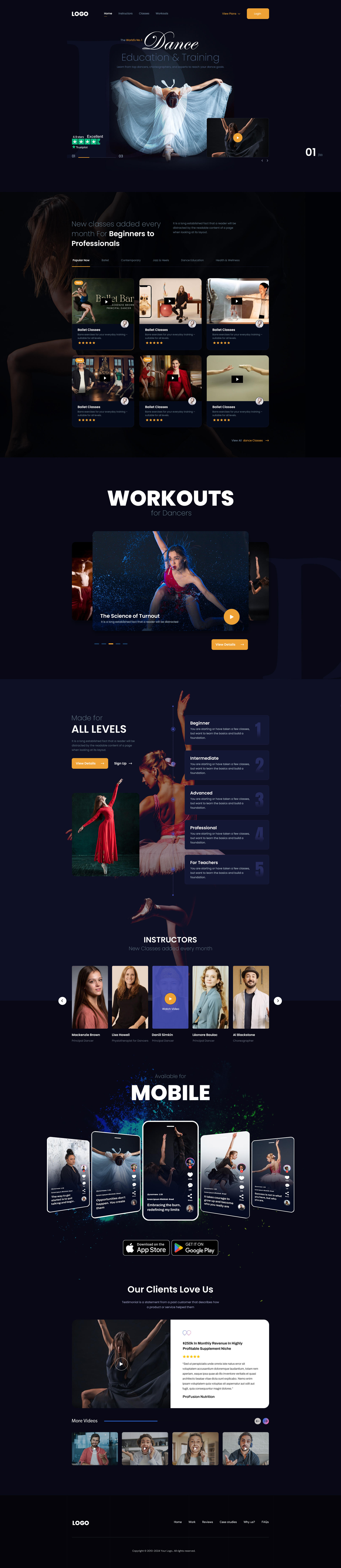 Dance Academy-Education & Training design designs ui uidesign uidesigns uiux website