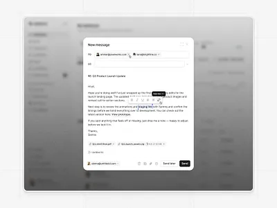 New message — Untitled UI edit email email composer gmail modal product design rich text text editor ui design user interface