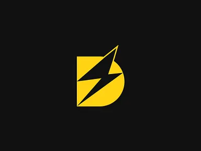 D letter power logo design brand identity branding d letter d logo d sign design electric logo graphic design logo minimal modern power sign vector yello d