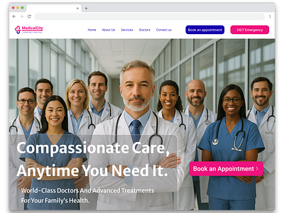 Medical City Hospital Website – UX/UI Design casestudy healthcare hospitalwebsite landingpage uidesign uxdesign webdesign