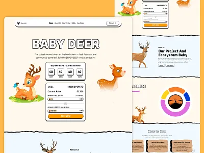 Deer Coin – Modern Crypto Website Design blockchain coin crypto crypto app crypto design crypto exchange crypto platform crypto website cryptocurrency cryptocurrency ui digital currency finance ui finance website ui ui design ux design