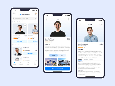 Realtor App – Find & Connect with Realtors 3d animation app apps behance branding dashboard design dribbble graphic design icon illustration landing page logo motion graphics typography ui ux vector web