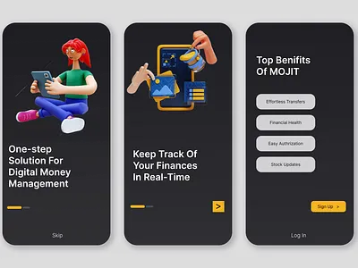 See where your money goes daily. app design illustration ui