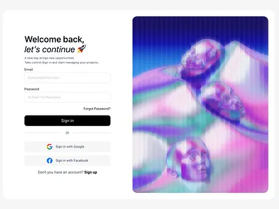 Sign In Page for AI app branding design figma graphic design home page landing page log in login sign in ui uiux