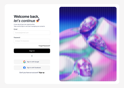 Sign In Page for AI app branding design figma graphic design home page landing page log in login sign in ui uiux