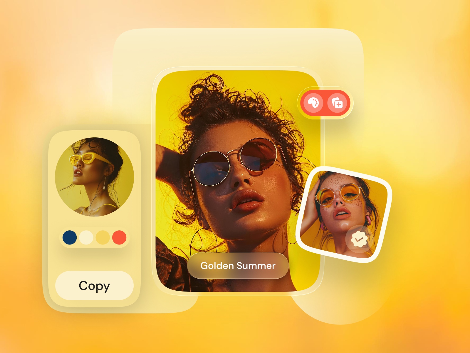 Golden Summer Glow - Color Pallete for Mobile Apps branding design figma landing page mobile app ui and ux