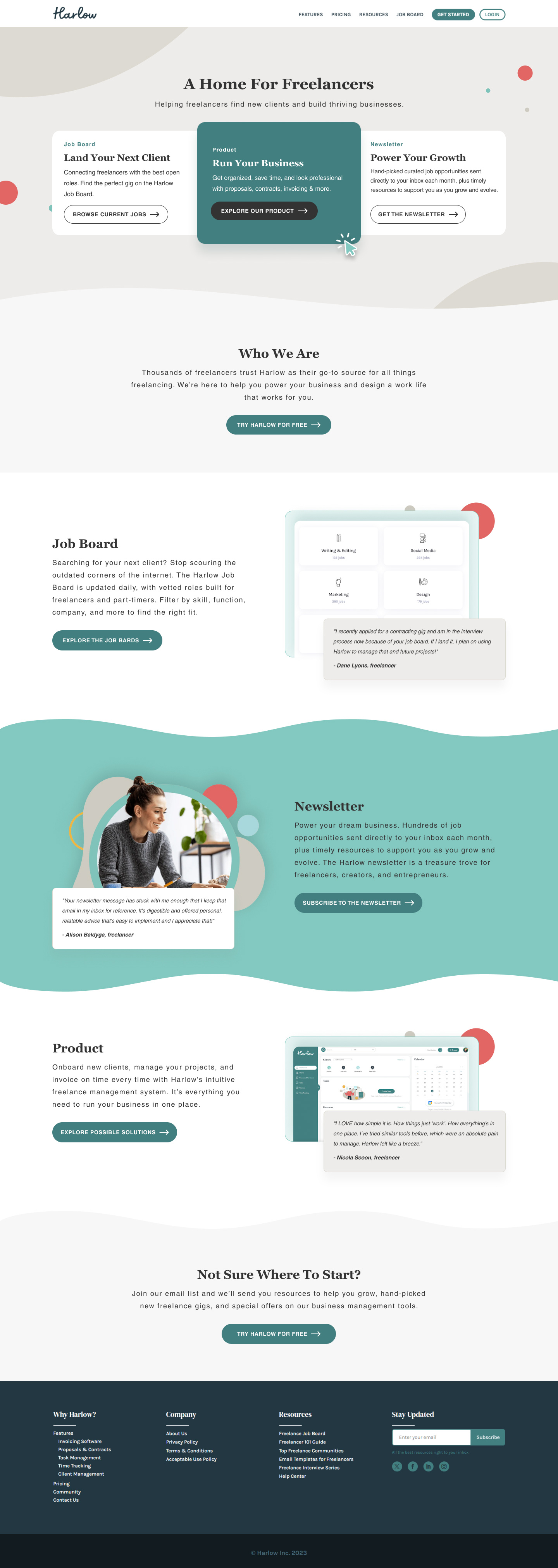Harlow - Concept 1 ui