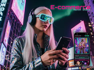 ASTRA Merch Store — Design Concept branding conceptdesign cyberglam cyberpunk design digitalar e commerce futuristic interface logo merch mobiledesign musicmerch neon onlinestore ui uiux ux visualdesign webdesign