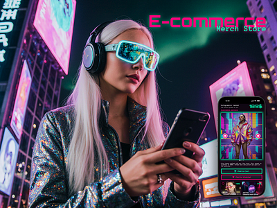 ASTRA Merch Store — Design Concept branding conceptdesign cyberglam cyberpunk design digitalar e commerce futuristic interface logo merch mobiledesign musicmerch neon onlinestore ui uiux ux visualdesign webdesign