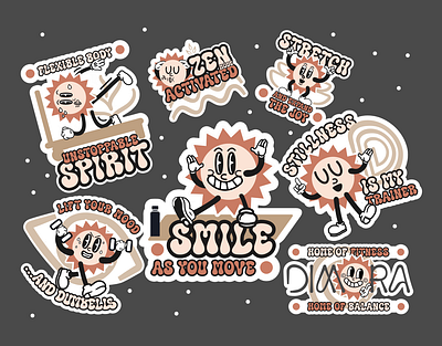 Sticker sheet branding design graphic design illustration logo logopresentation typography vector