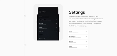 Fint Neo Bank (Settings) animation app blue brand branding color dark design graphic design illustration logo motion motion graphics settings typography ui ux vector white