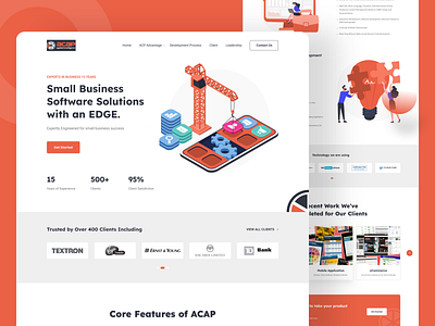 ACAP- Applied Intelligence Website Redesign agency business design development service small software solutions website