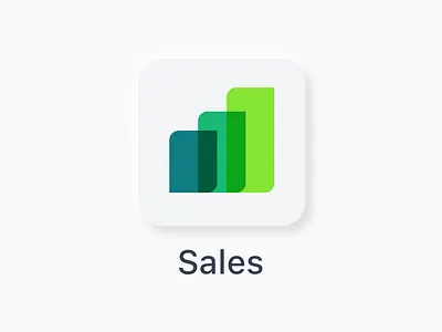 Logo concept for Odoo "Sales" module blending erp icon module odoo sales skeuomorphism ui uiux white shadow