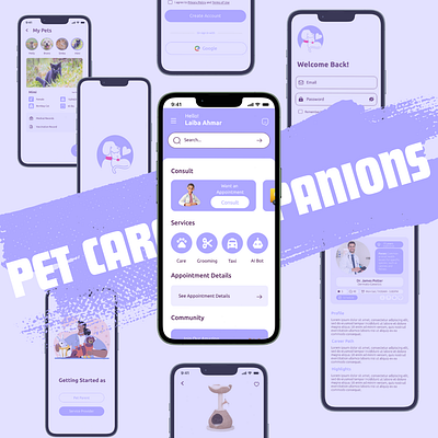 Pet Care Companions branding figma flutter pet pet care ui ux
