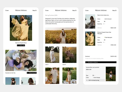Maison Solenne – Identity. Ecommerce. Editorial restraint. design ecommerce editorial fashion figma interface responsive ui ux website