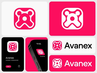 Avanex Logo Branding abstract logo app logo brand identity branding circle collaboration connection logo design futuristic geometric logo innovation logo logo logodesign modern logo symbol logo visual identity x a