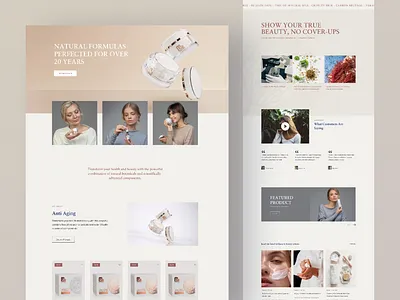 Cosmetics Store beauty beauty and wellness beauty salon cosmetics light color product design product website ui design ux design website website design website ui