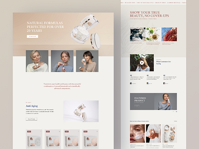 Cosmetics Store beauty beauty and wellness beauty salon cosmetics light color product design product website ui design ux design website website design website ui