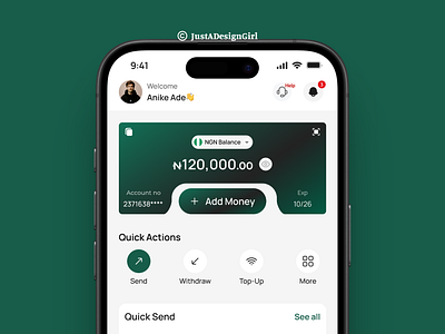 FINTECH MOBILE HOMEPAGE dashboard design fintech homepage landing page mobileapp money ui ui interface uiux