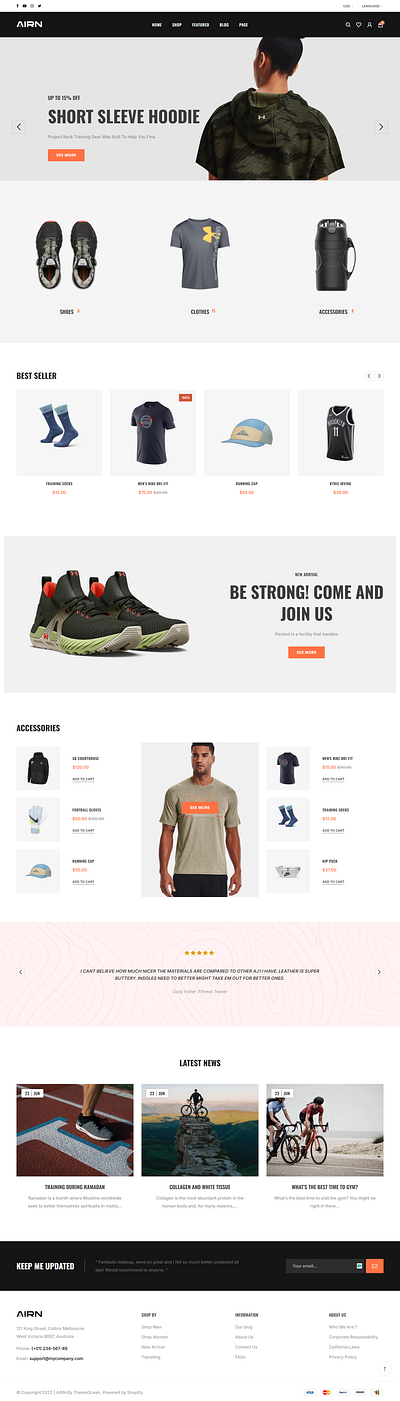 Shopify Gym Store Design dropshipping store ecommerce ecommerce website envato envato design envato theme gym gym website shopify shopify dropshipping shopify dropshipping website shopify store shopify store design shopify website shopify website design