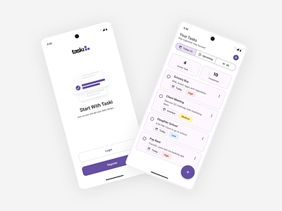 Task App – Daily Life Simple Task Management app application design branding design desing graphic design mobile app mobile app design productdesign ui uidesign uiuxdesign userexperiencedesign userinterfacedesign uxdesign