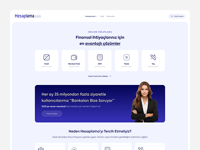 Hesaplama® Fintech UI/UX bank finance financial fintech kredit saas ui web