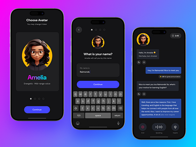 Language Learning App Concept app design figma mobile design ui