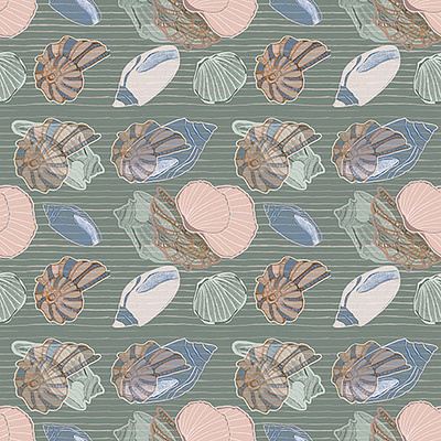 Seamless marine pattern with shells.Trend colors. background branding design fashion graphic design illustration logo typography