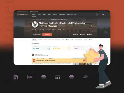 College Details Page Concept Design - College Search design homepage ui ui design ui inspiration uiux uiux design