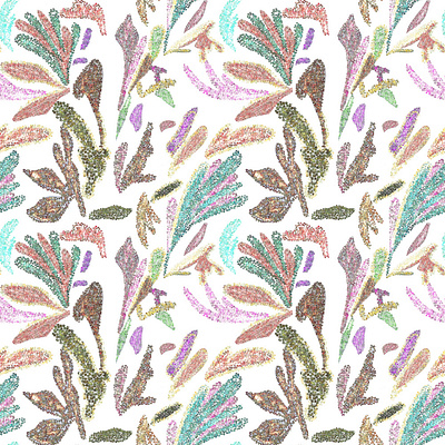 Floral glitter pattern. fashion