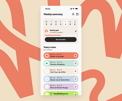 Daily UI Challenge #042 — To-Do List or Management app branding dailyui design graphic design list reminders time management todo ui