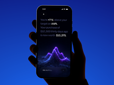 Your AI wealth assistant ai design finance money ui uidesign