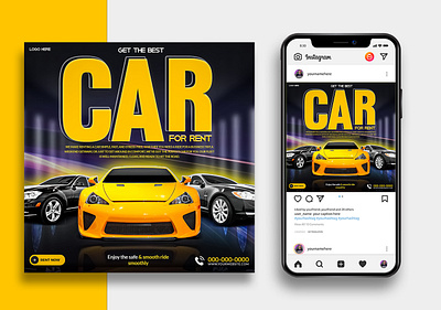 Car Social Media Post Design advertising branding clean layout graphic design marketing product design product presentation social media post