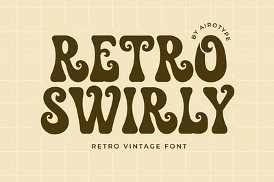 Retro Swirly Font 3d animation boho font bold type branding design display font graphic design modern font nostalgic font retro font retro swirly font ui vintage font