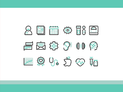 Health Care UI Icon Set branding design graphic design icons ui vector