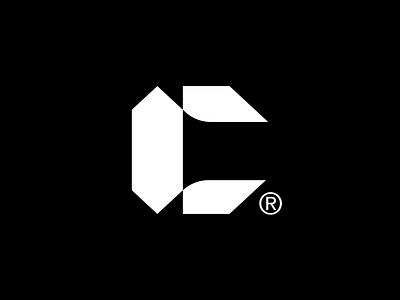 Gym Logo Letter C black branding bw c center design fitness geometric graphic design gym icon logo mark trainer training vector white