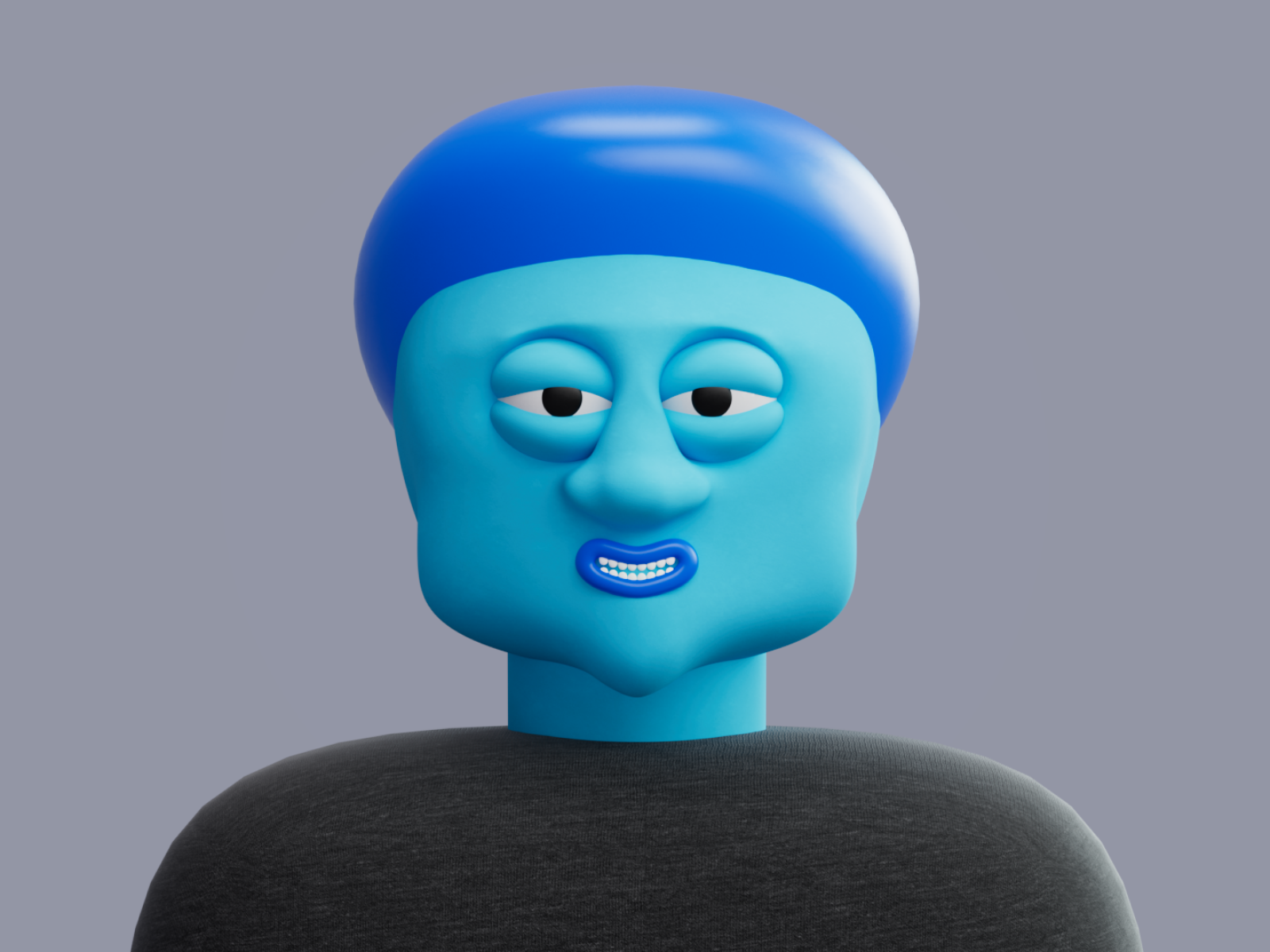 Mark Zuck 3d alien blue c4d character character design cinema4d design graphic design illustration martian meta motion graphics redshift type typography ui